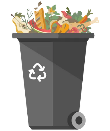Biodegradable waste Illustration
