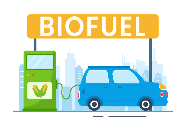 Biofuel car  Illustration