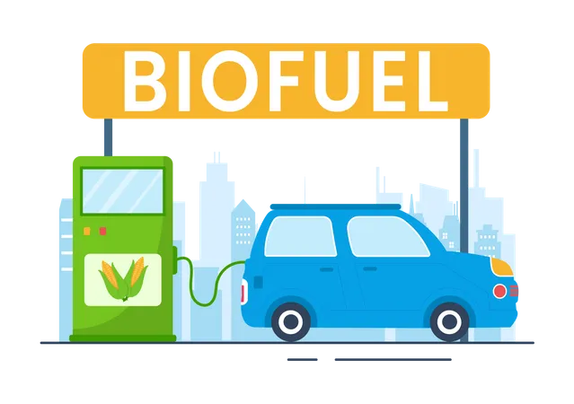 Biofuel car  Illustration