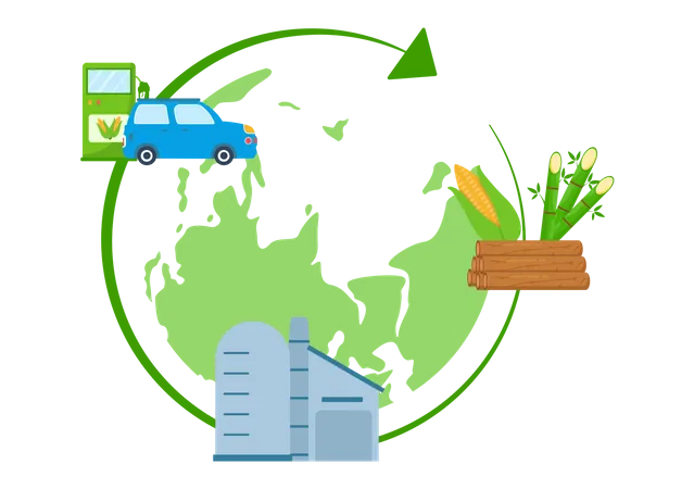 Biofuel cycle  Illustration