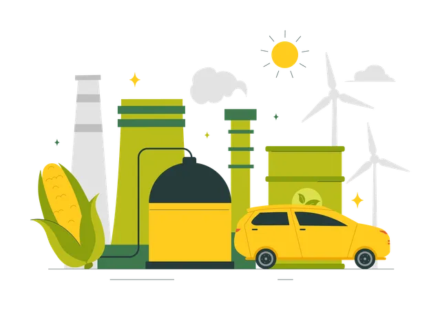 Biofuel Life Cycle  Illustration