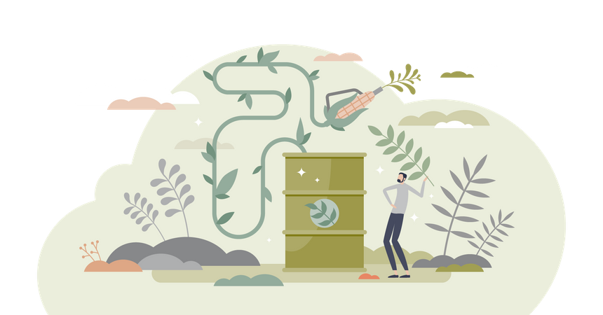 Biofuel production  Illustration