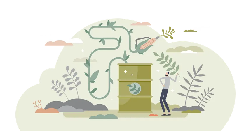 Biofuel production  Illustration