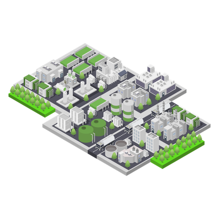 Biogas energy industry  Illustration