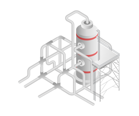 Biogas industry  Illustration