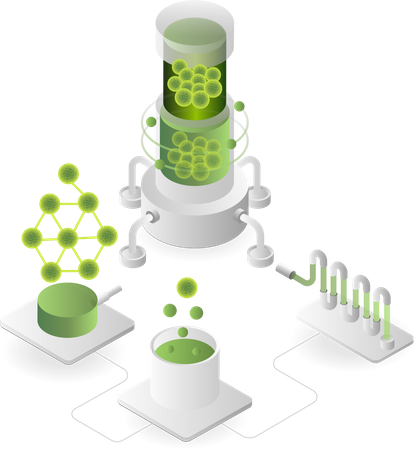 Biogasproduktion  Illustration