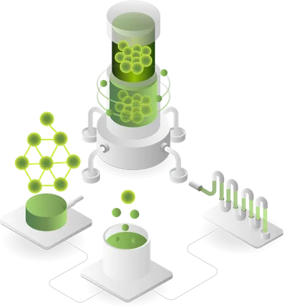 Biogasproduktion  Illustration