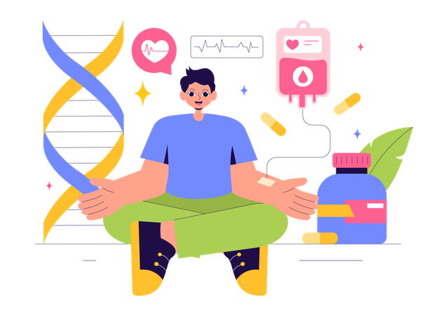 Biohacking-Technologie  Illustration