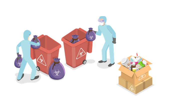 Biohazard Recycling  Illustration