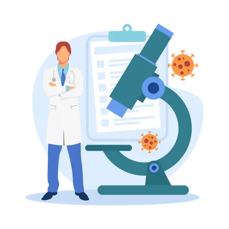 Biologisches wissenschaftliches Experiment  Illustration