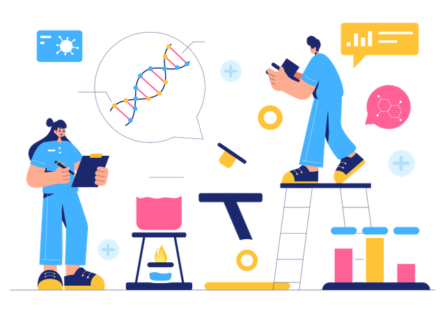 Biomarker-Forschung von Wissenschaftlern durchgeführt  Illustration