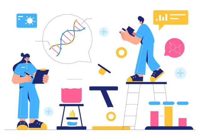 Biomarker-Forschung von Wissenschaftlern durchgeführt  Illustration