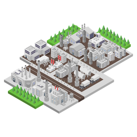 Biomass power plant  Illustration