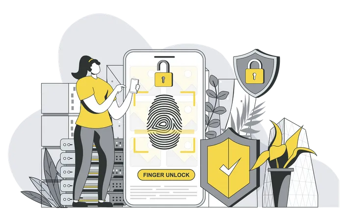 Biometric access control  Illustration