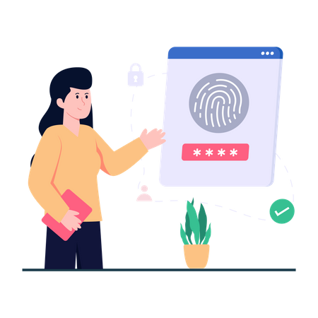 Biometric Access Website Illustration