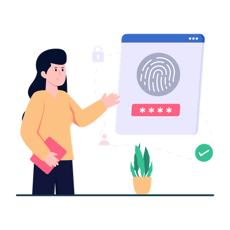 Biometric Access Website  Illustration