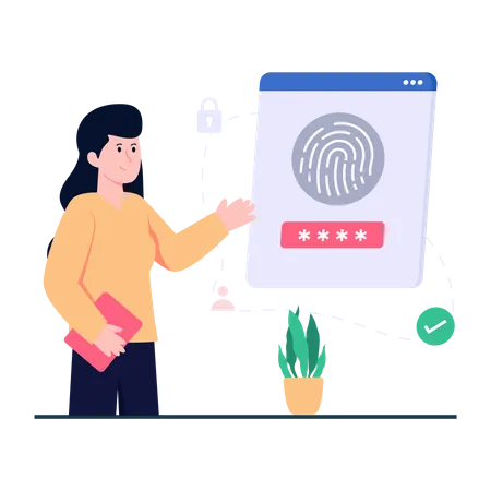 Biometric Access Website  Illustration