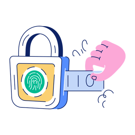 Biometric Lock  Illustration