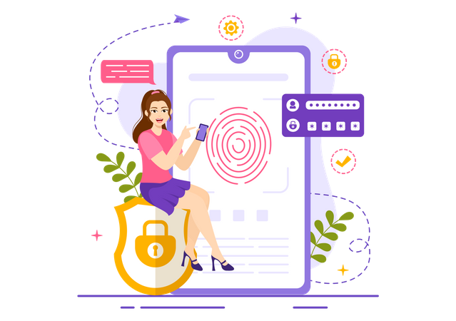 Biometric Login  Illustration