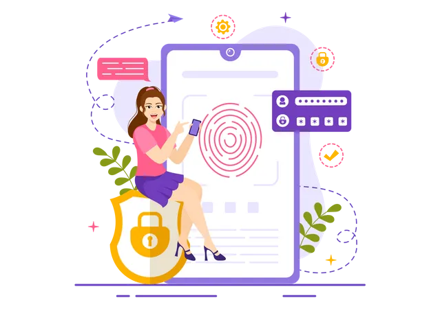 Biometric Login  Illustration