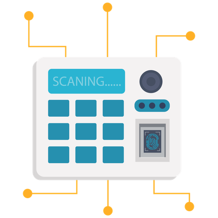 Biometric Scanner Device  Illustration