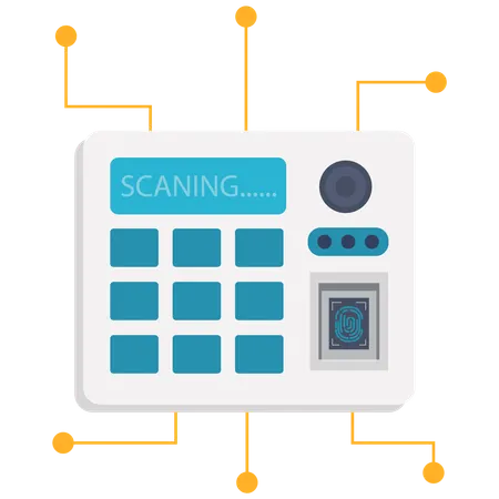 Biometric Scanner Device  Illustration