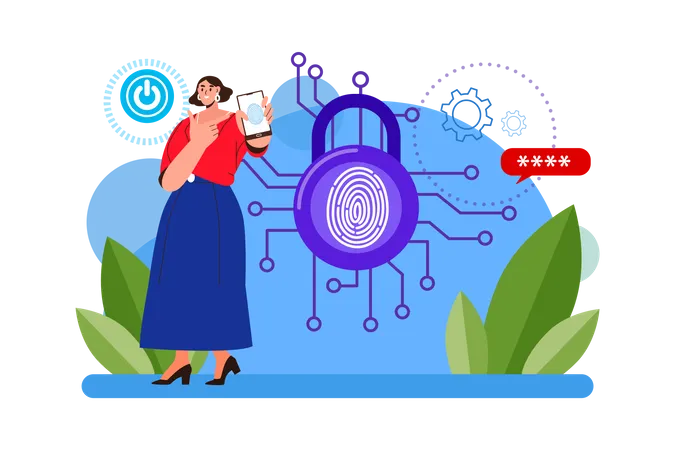 Biometric Security  Illustration