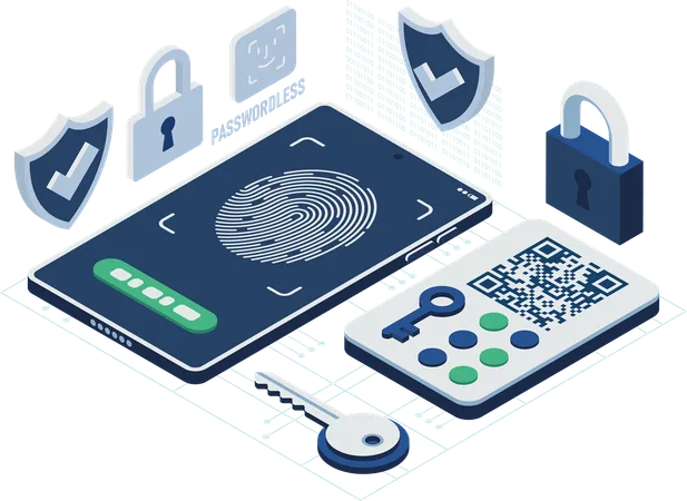 Biometric Security  Illustration