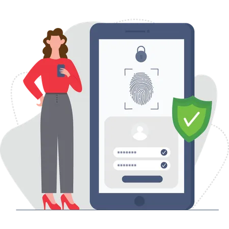 Biometric Security  Illustration