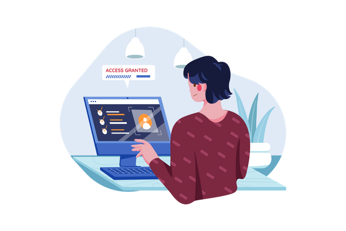 Biometric security  일러스트레이션