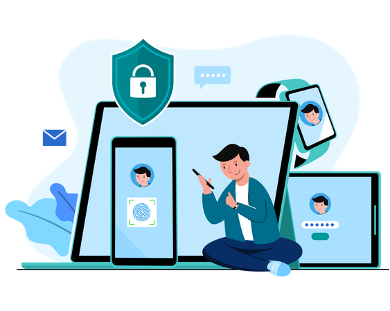 Biometric security  일러스트레이션