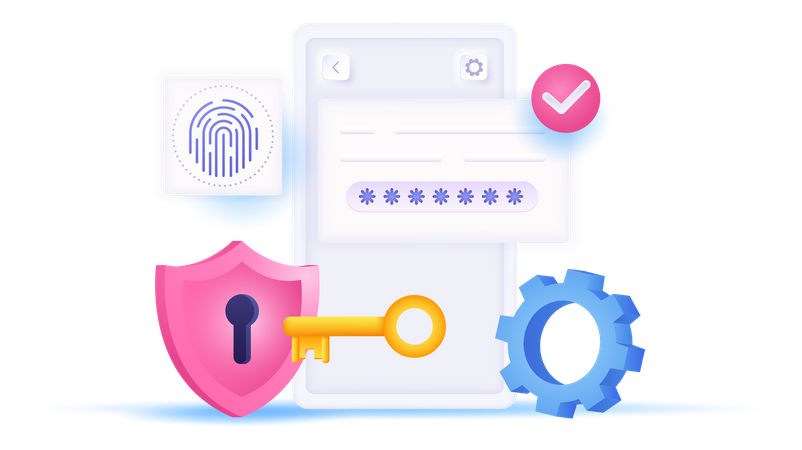 Biometric security  일러스트레이션