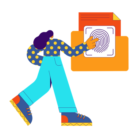 Biometric security  일러스트레이션