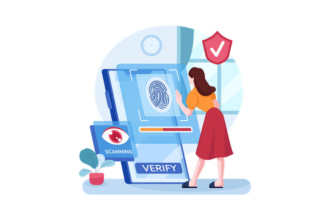 Biometric security  일러스트레이션