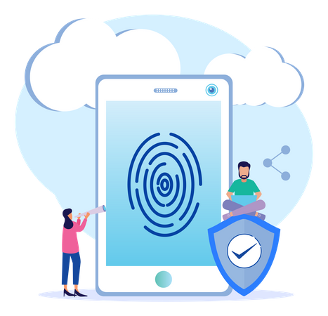 Biometric Security  일러스트레이션