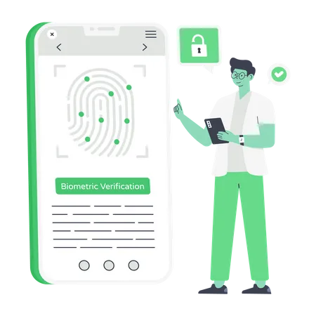 Biometric Verification  Illustration