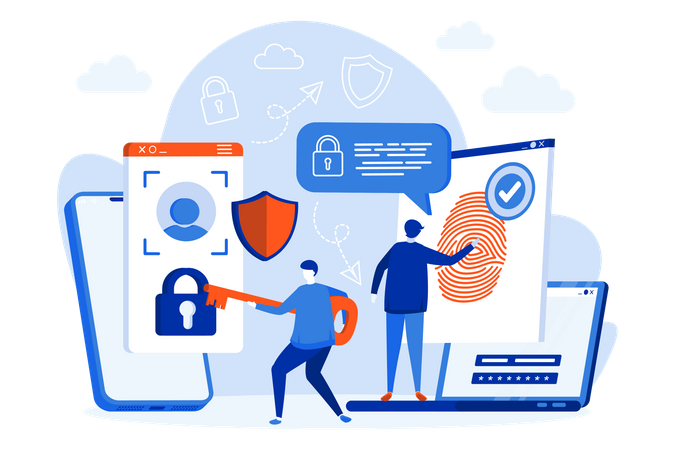 Biometrics identification  Illustration