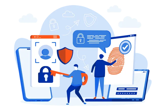 Biometrics identification  Illustration