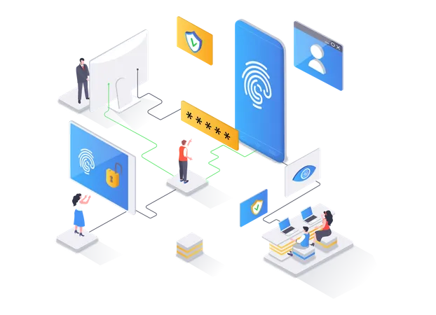 Biometrics identification  Illustration