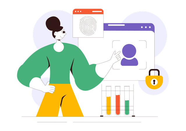 Biometrische Authentifizierung  Illustration