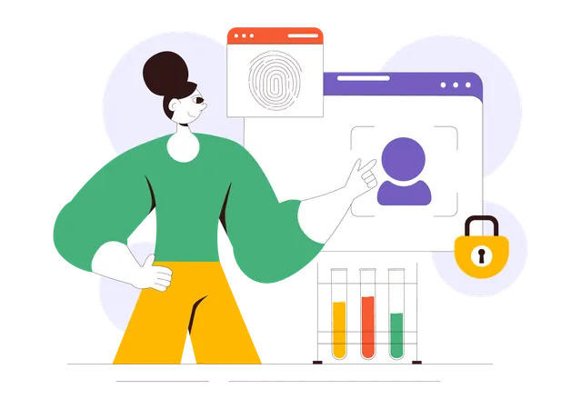 Biometrische Authentifizierung  Illustration
