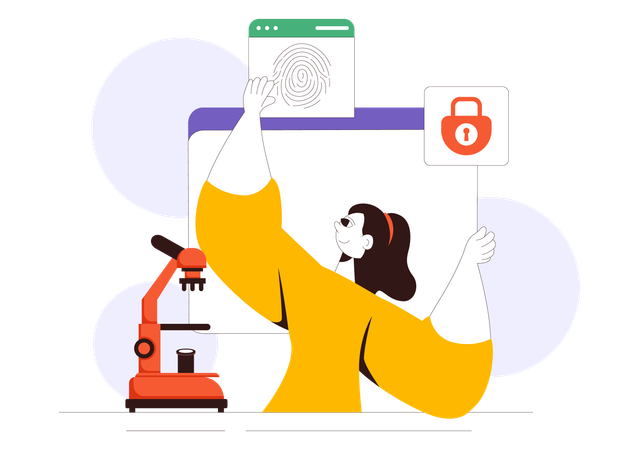 Biometrische Forensik  Illustration