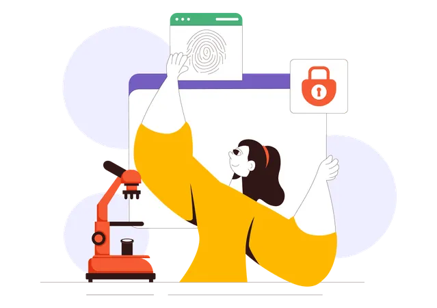 Biometrische Forensik  Illustration