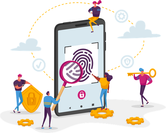 Biometrische Identifizierung  Illustration