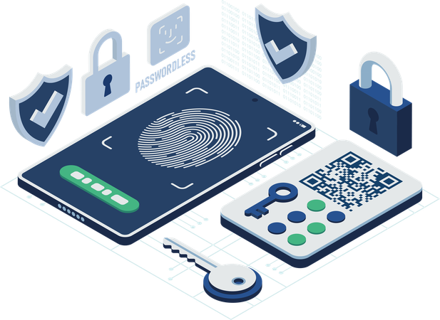 Biometrische Sicherheit  Illustration