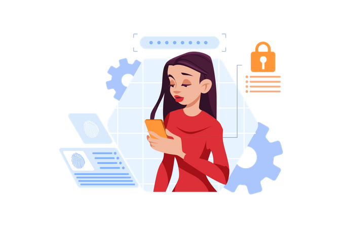 Biometrische Sicherheit  Illustration