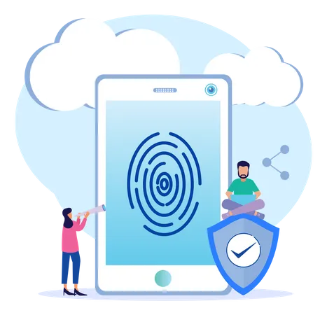 Biometrische Sicherheit  Illustration