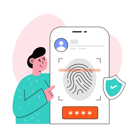 Biometrische Sicherheit  Illustration