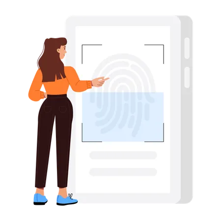 Biometrische Verifizierung  Illustration