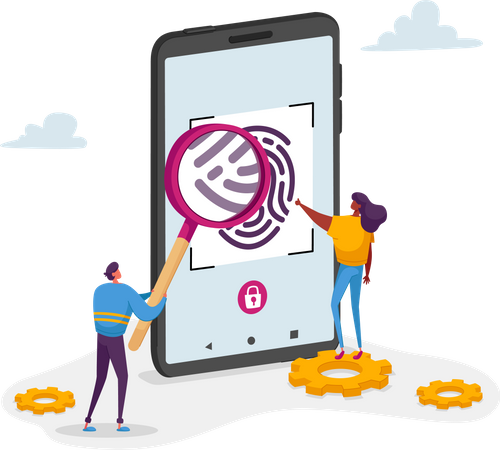 Biometrische Verifizierung  Illustration